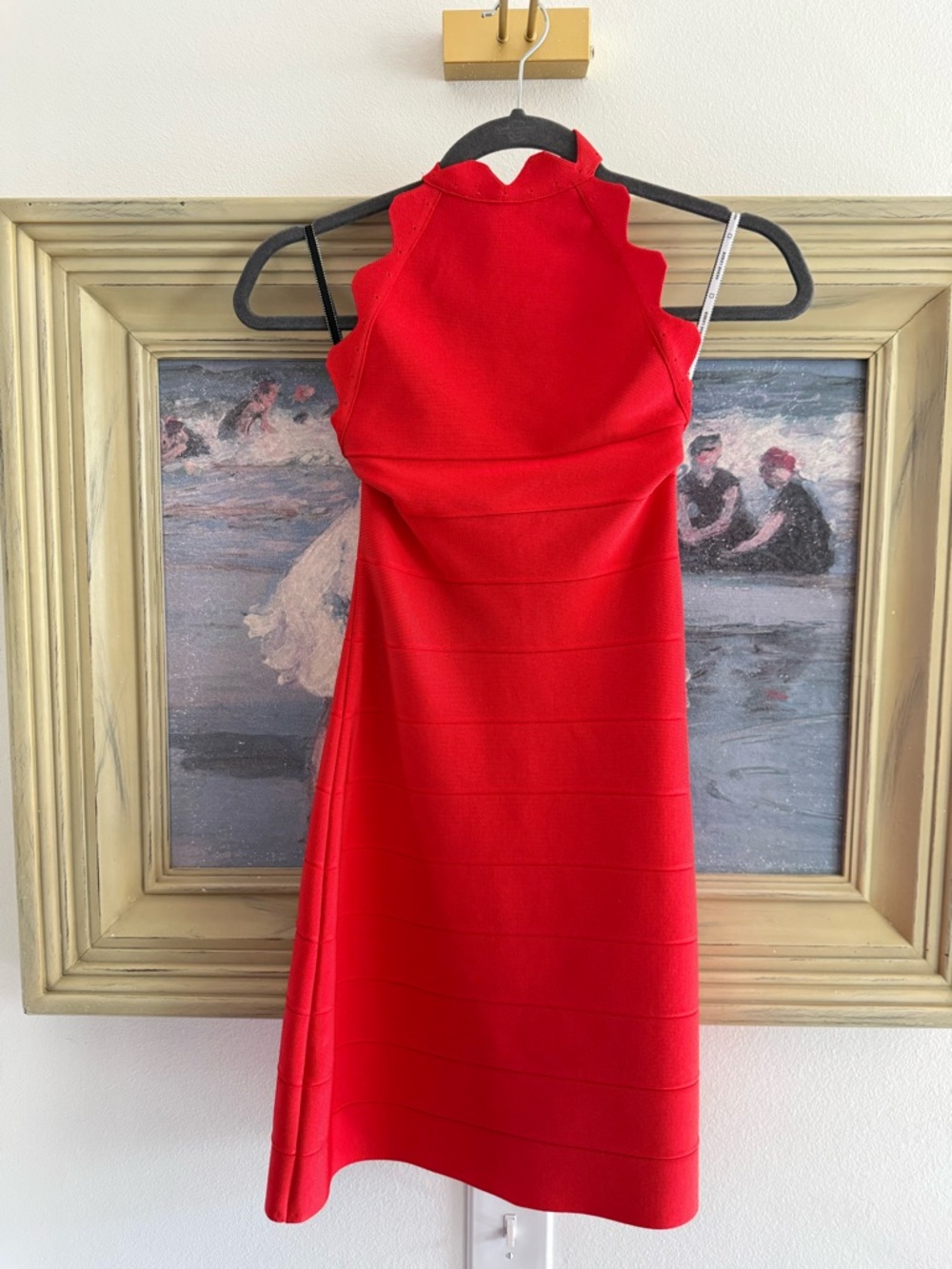HERVE LEGER ‘Scallop Edge Mini Dress’ - Picture 5 of 12